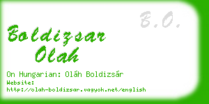 boldizsar olah business card